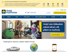 Tablet Screenshot of ceskapojistovna.cz